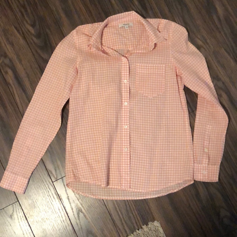 Madewell gingham button up